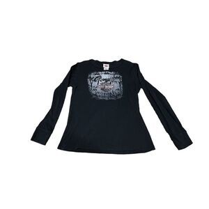 Genuine Harley Davidson women's Long sleeve Black T-shirt Batavia NY Size L